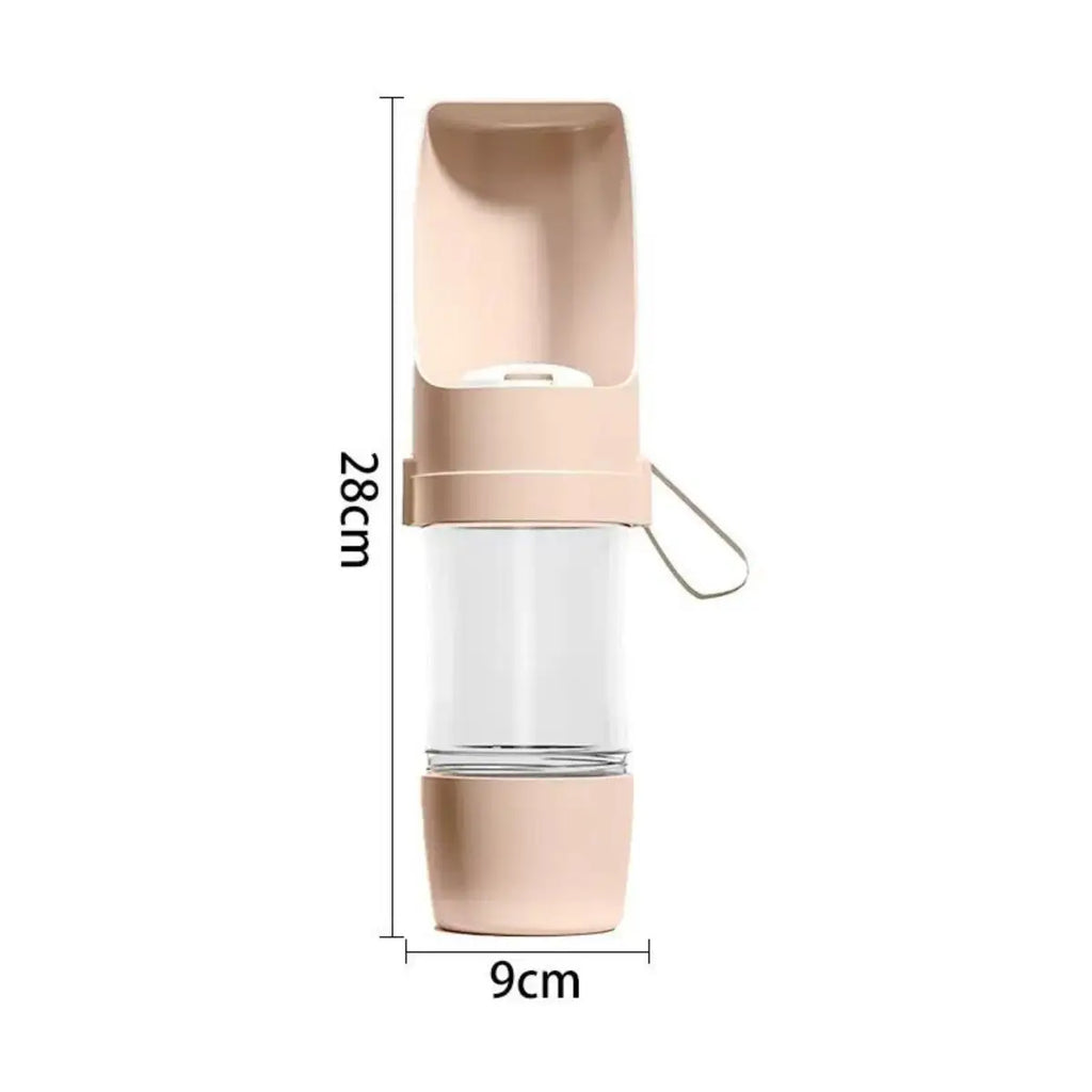 Integrated Portable Pet Water and Food Dispenser Bottle