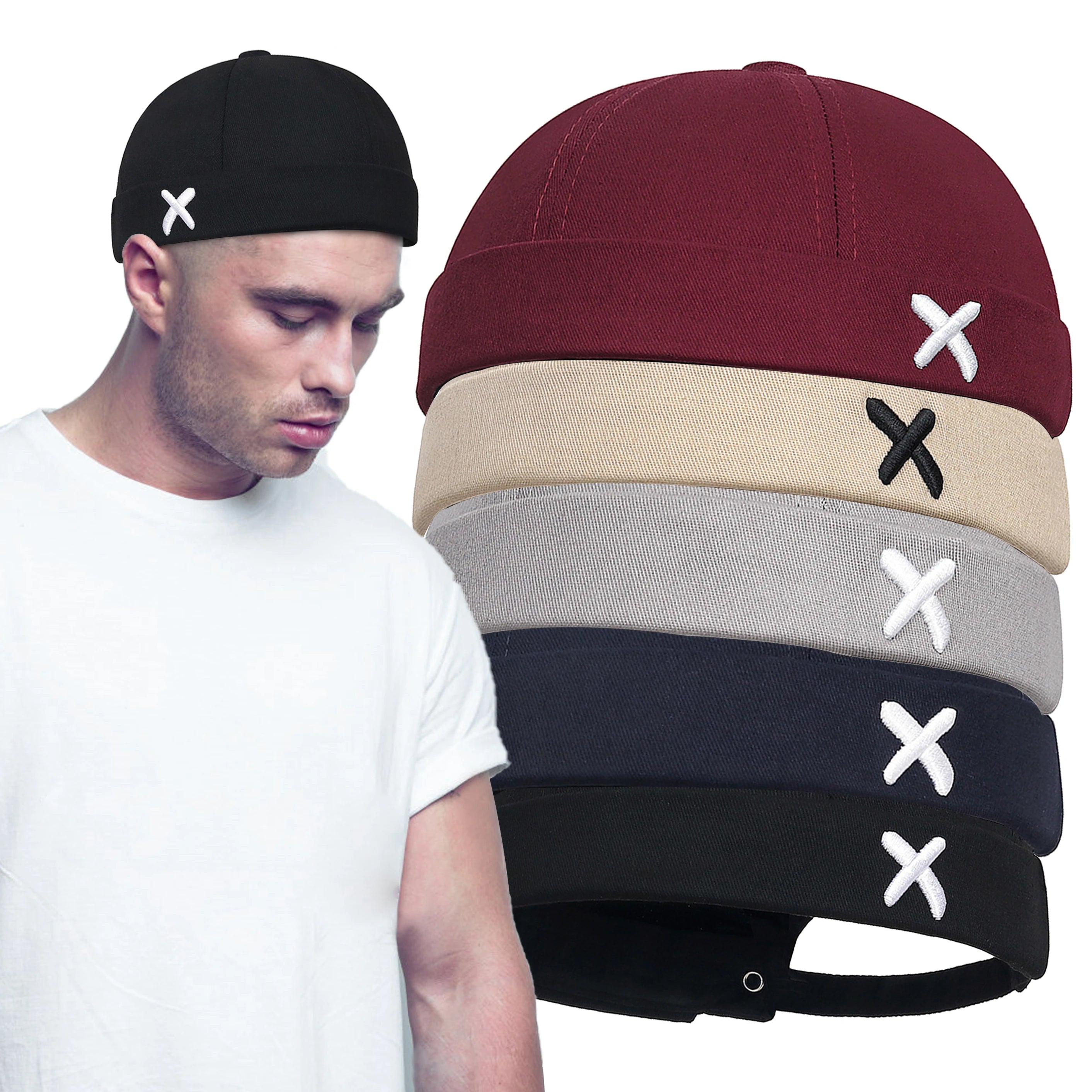 Vintage Brimless Hip Hop Beanie Hat for Men and Women