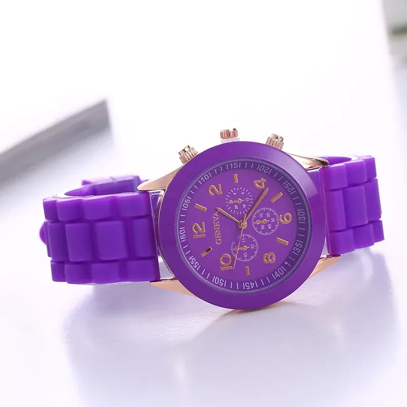 Luxury Silicone Strap Quartz Watch for Women by MALEY LifeStyle