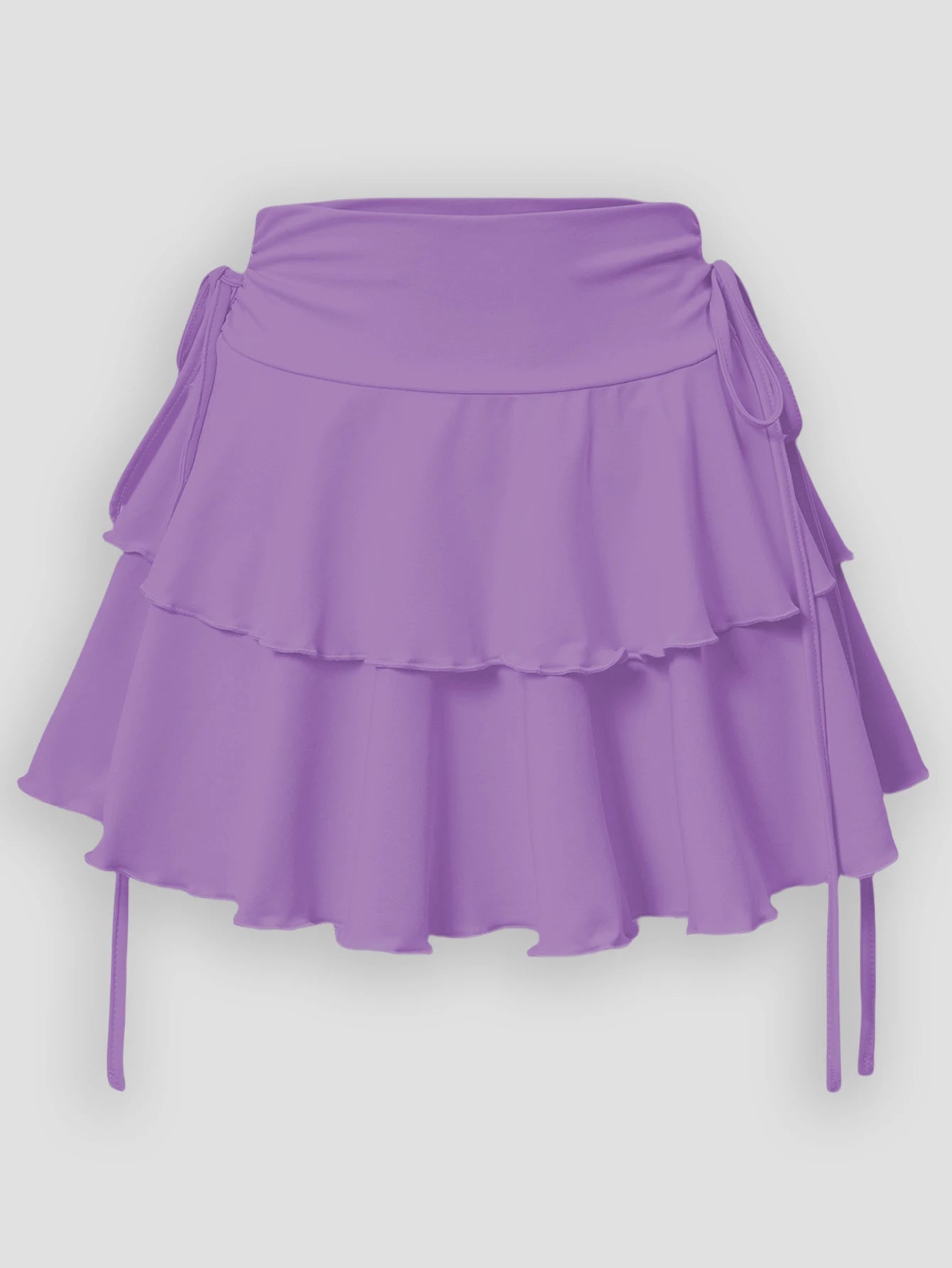 High Waist Slim Fit Elastic Waist Skirt for Women in Solid Color