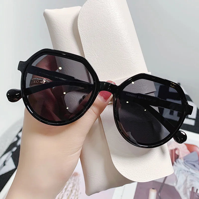 Geometry Shape Frame Vintage Sunglasses for Women by MOONBIFFY