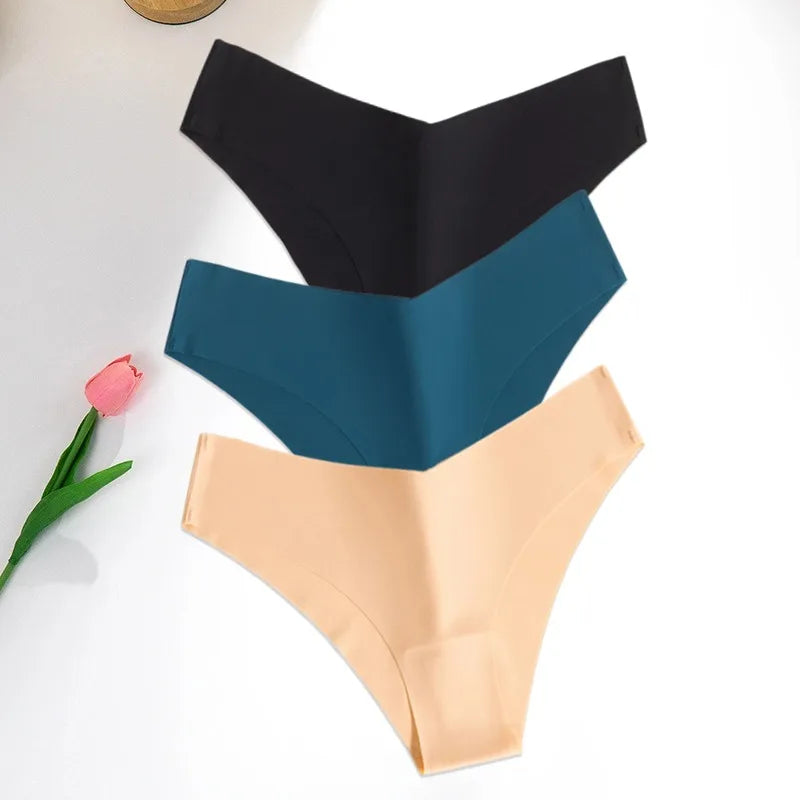 WarmSteps Women's Seamless G-String Panties 3Pcs Set