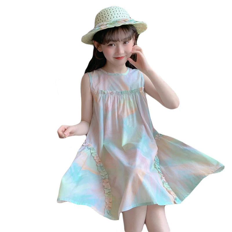 Girls Cute Cotton Summer Dress for Ages 4-6