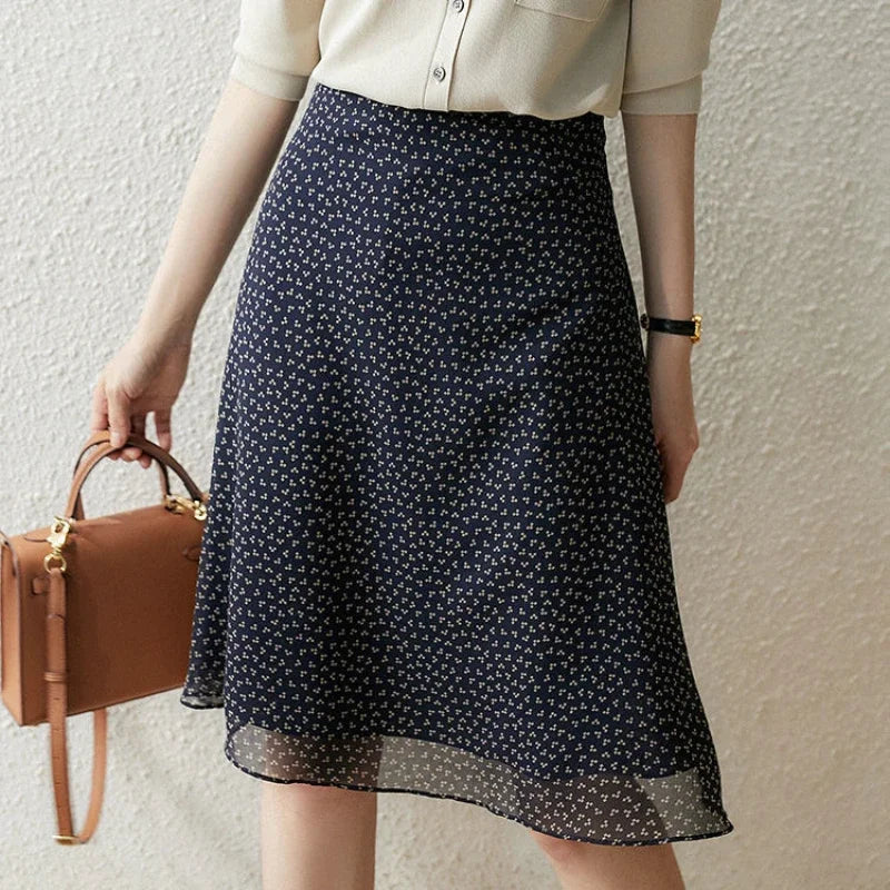 Chic A-Line Knee-Length Skirt for Women in Summer Style
