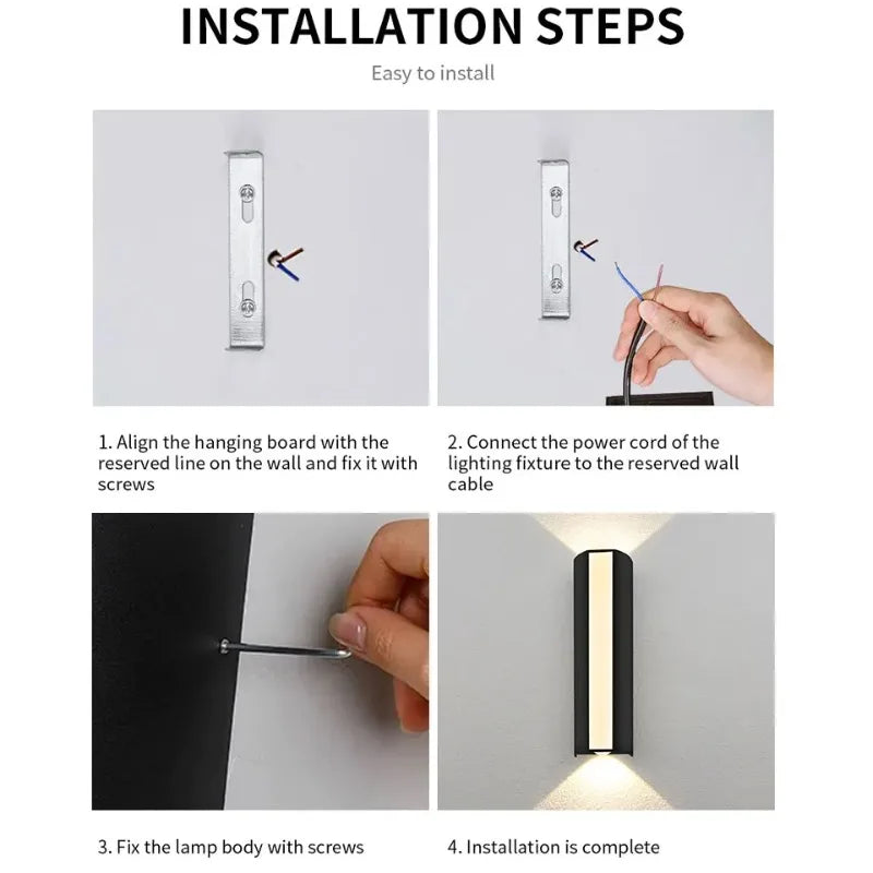 10W Outdoor LED Wall Light IP66 Waterproof Modern Design