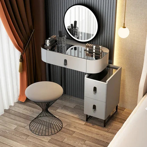 Modern Wooden Makeup Dressing Table for Girls Storage