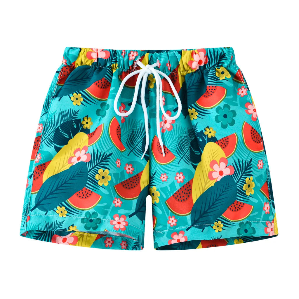 2026 Summer Boys Cartoon Swimming Trunks Beach Shorts