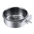 Heavy-Duty Stainless Steel Cage-Mount Pet Bowl