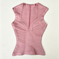 Lovely Ran Women's Slim Waist Deep V Neck Tank Top