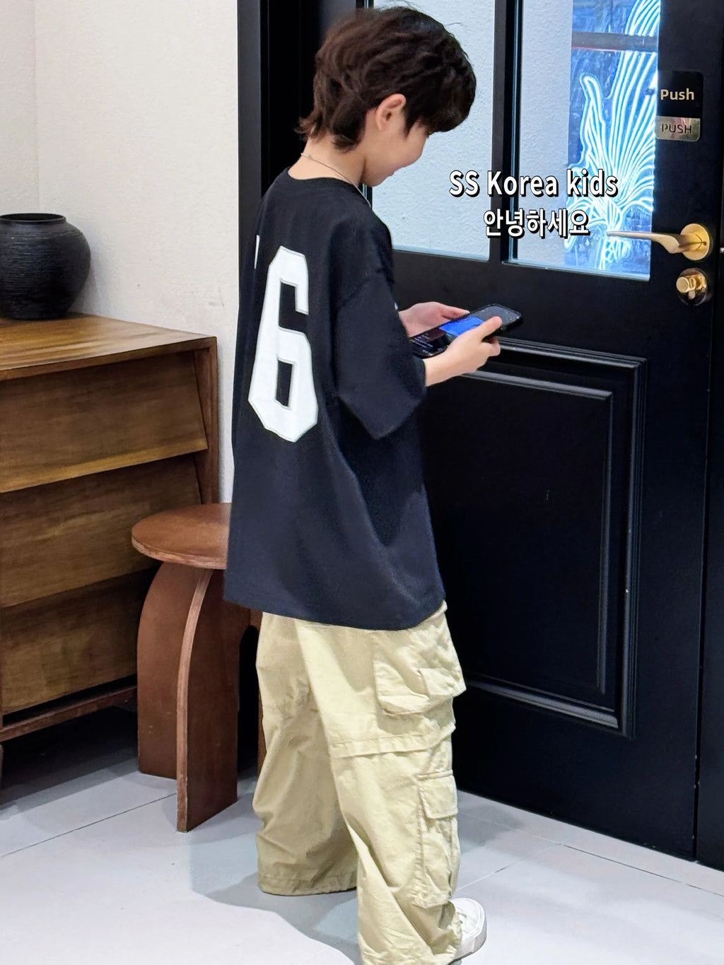 Boys' Short Sleeve T-Shirt in Pure Cotton for Spring Summer