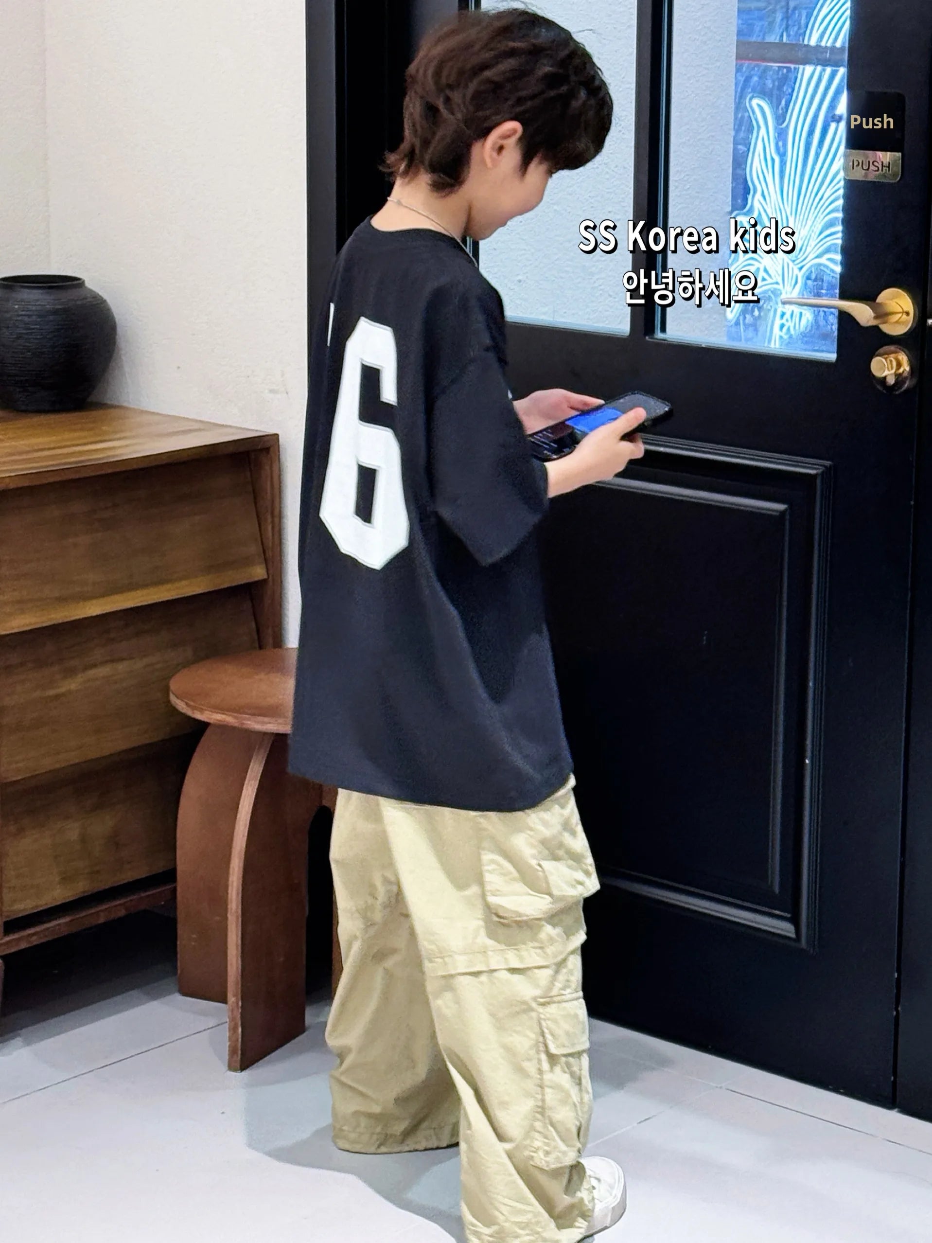 Boys' Short Sleeve T-Shirt in Pure Cotton for Spring Summer