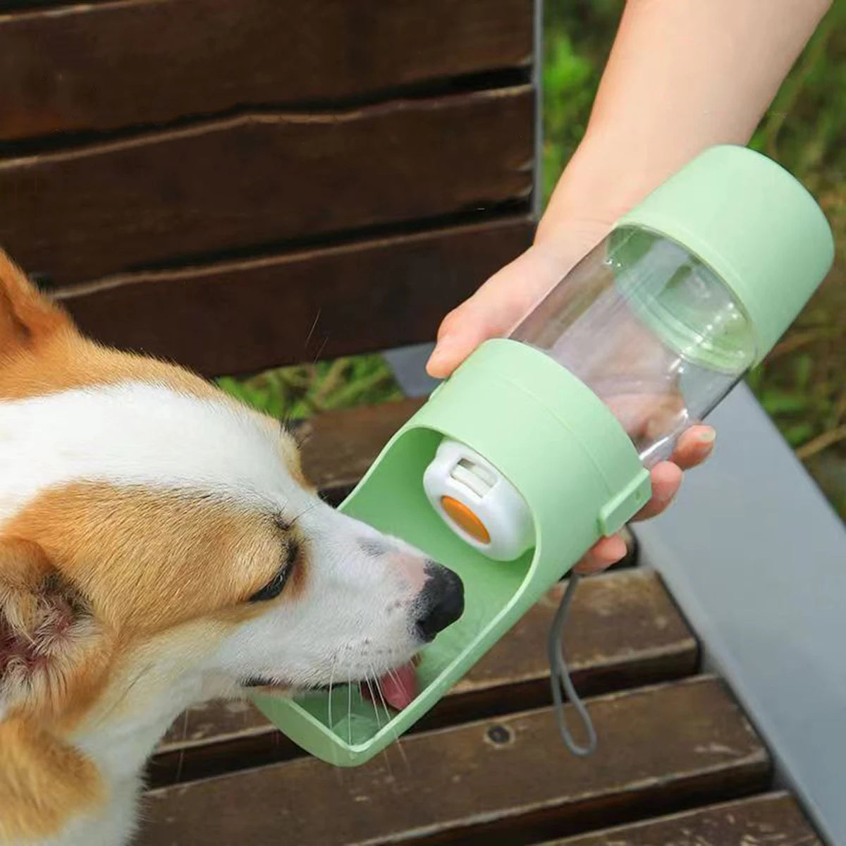 Integrated Portable Pet Water and Food Dispenser Bottle