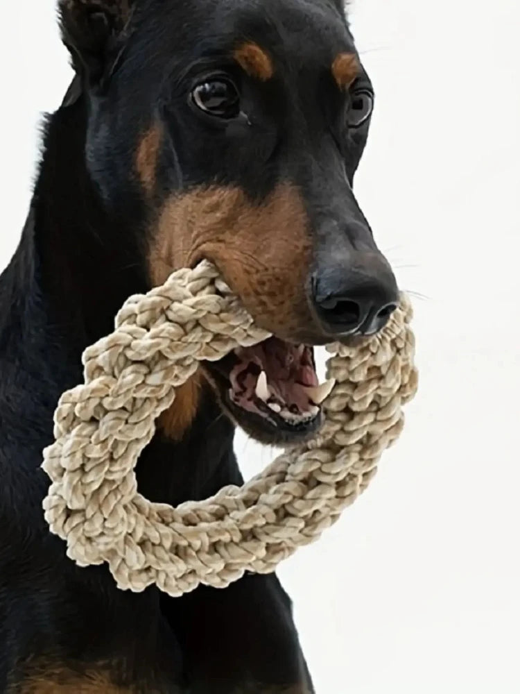 Durable Linen Pet Dog Rope Toy for Medium Large Dogs