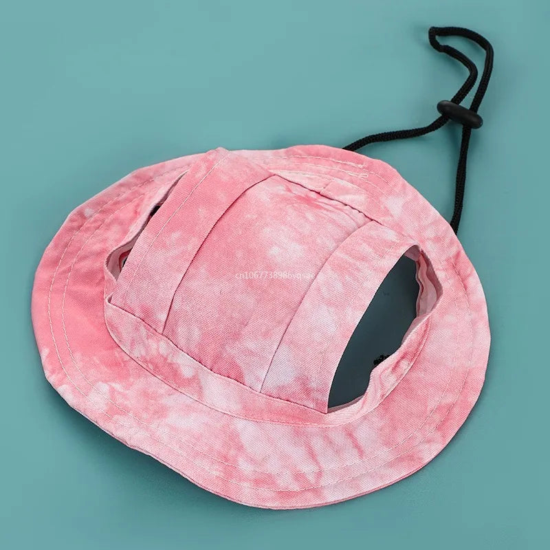 Fashionable Adjustable Dog Hat with Ear Holes for Sun Protection