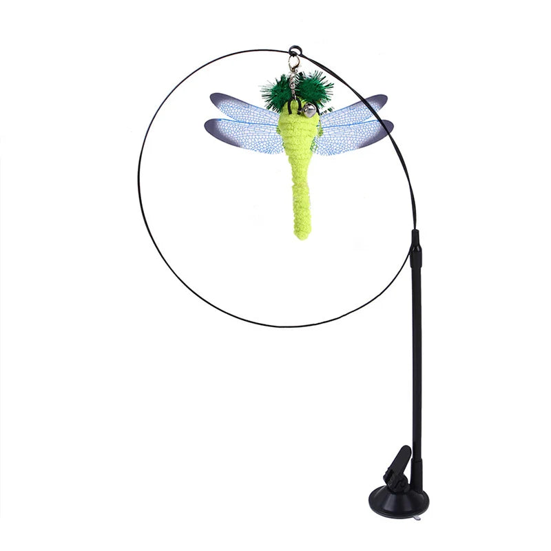 Interactive Cat Teaser Stick with Suction Cup and Removable Design