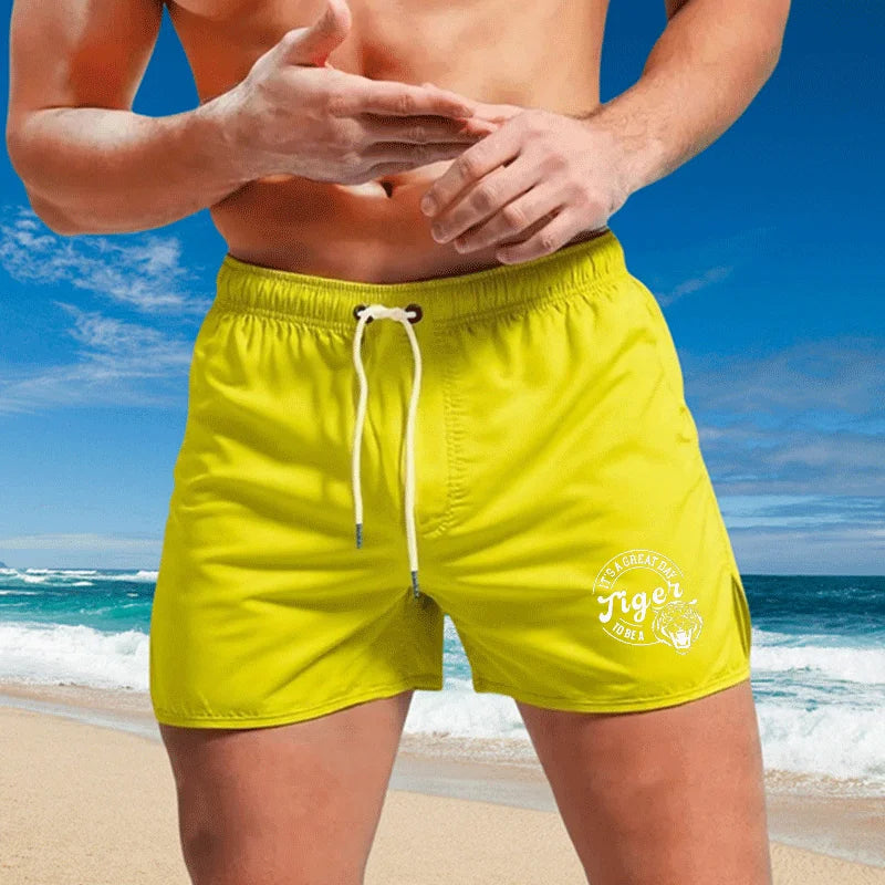 Men's swimwear beach shorts surfboard Breathable men's clothing swimming sports beach fashion summer Shorts creativity print