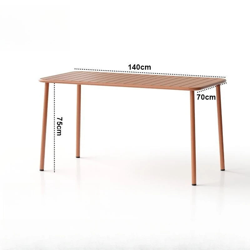 Waterproof Metal Dining Table for Outdoor and Indoor Use
