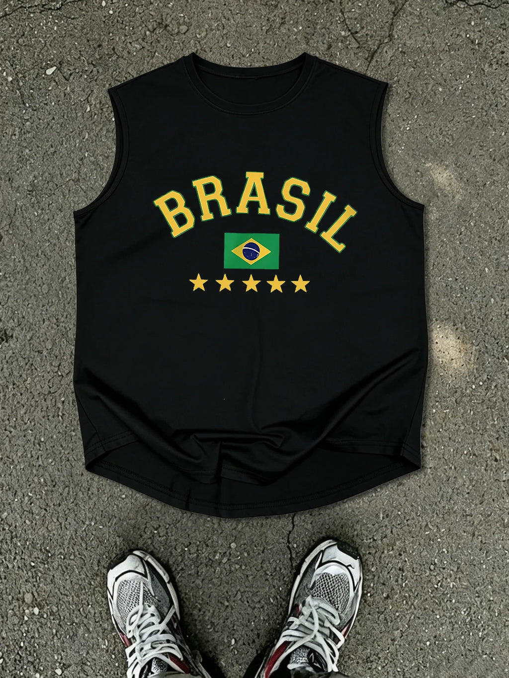 Men's Summer Retro Print Tank Top for Casual Streetwear