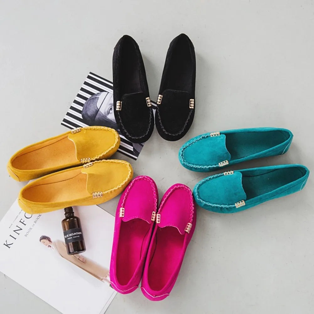 new Women Shoes 2024 Spring Autumn Zapatos Mujer Women Casual Flat Shoes Slips Round Toe Denim Flat Loafer Plus Size Jeans Shoes
