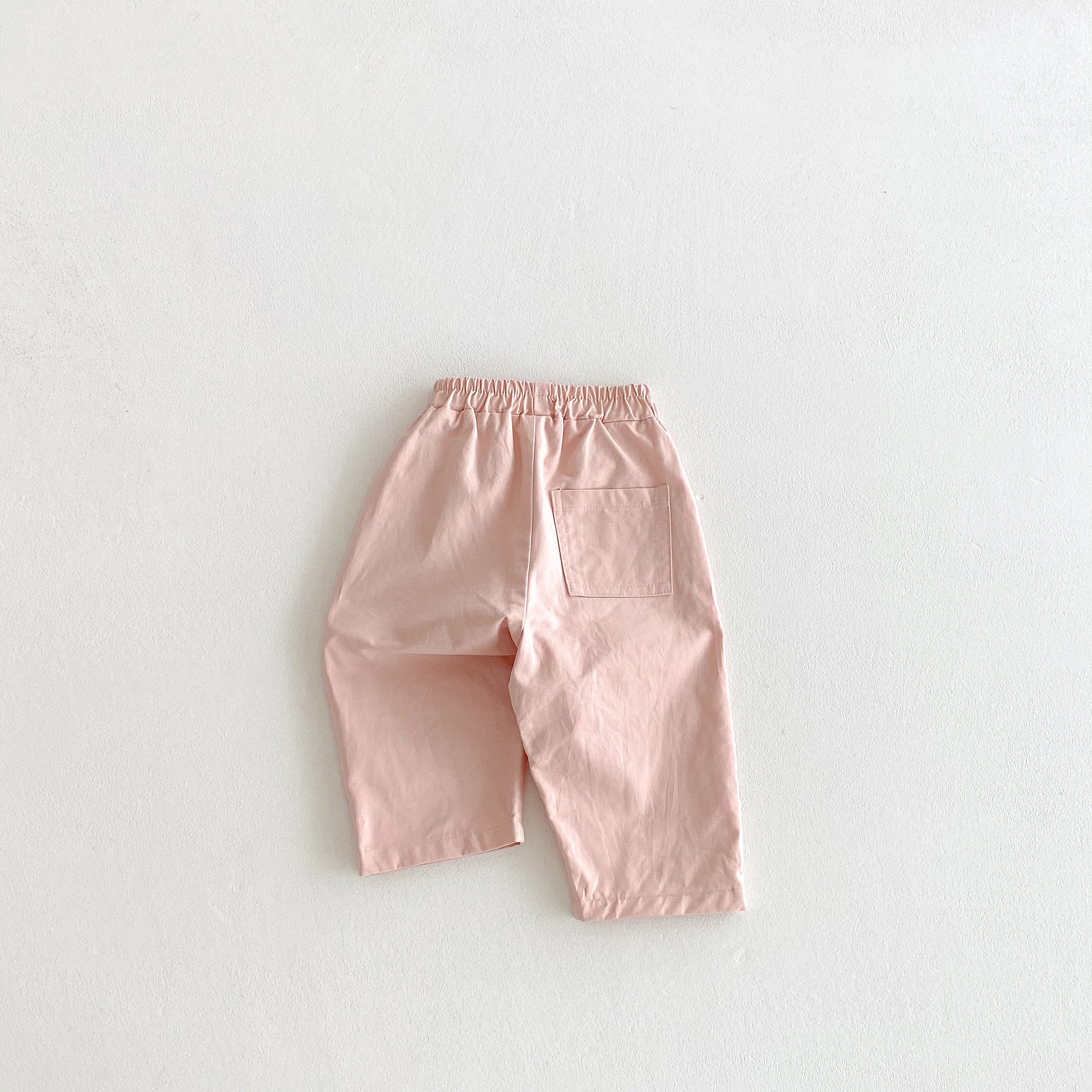 Cotton Elastic Waist Pants for Toddlers in Multiple Colors