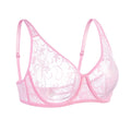 Sexy Lace Underwire Bra with Embroidery for Women