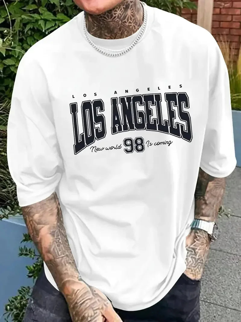 Men's Casual Short-Sleeved Graphic T-Shirt for Streetwear
