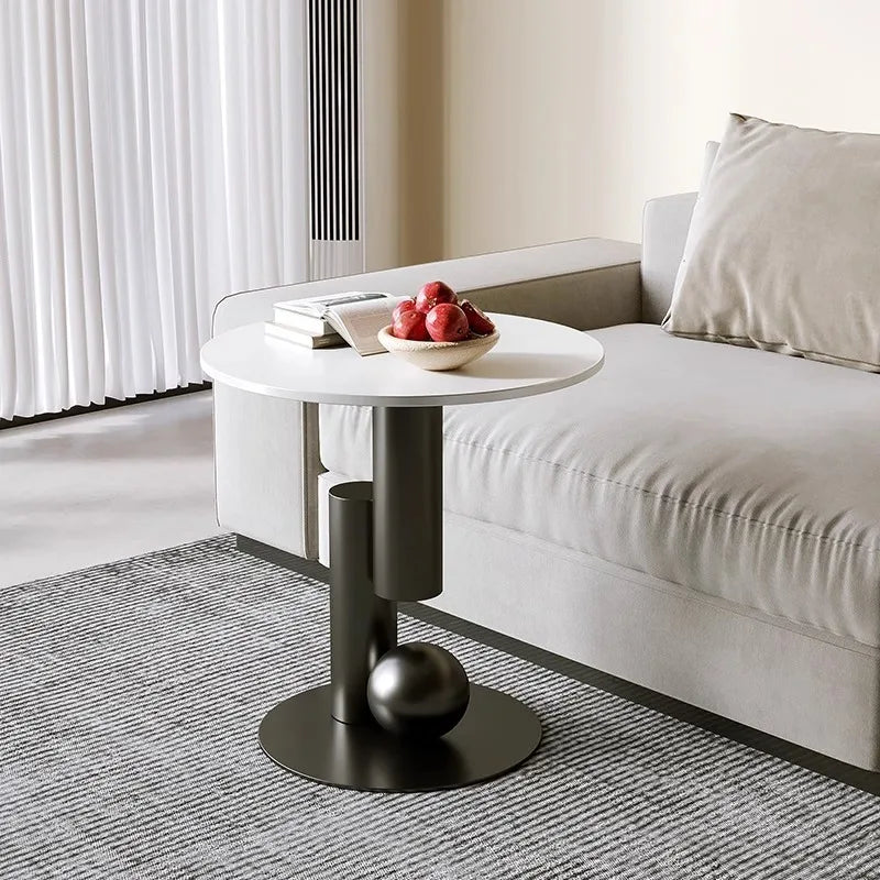 Minimalist Modern Round Coffee Table in Metal by LIUSHADUOLA