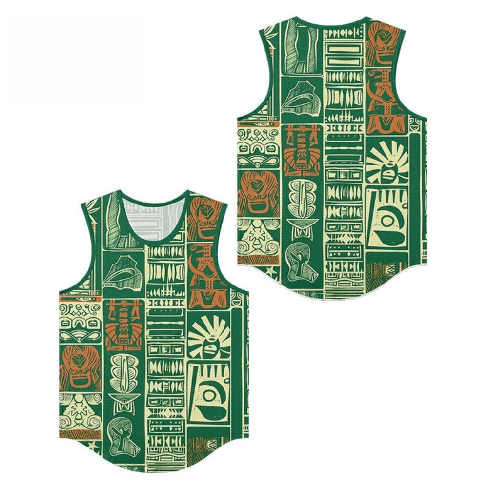 Men's Breathable Polyester Tank Top for Summer Sports