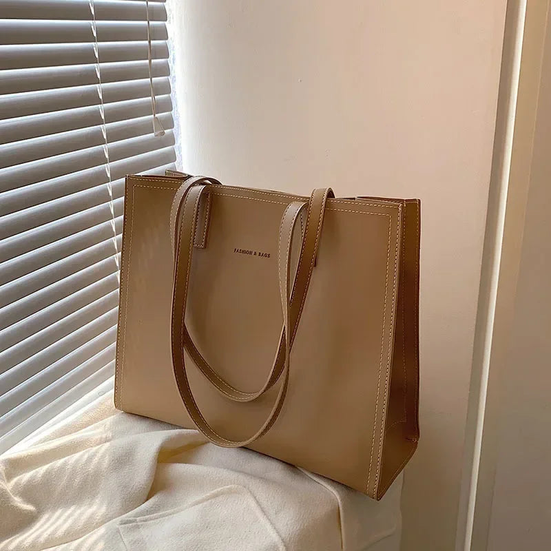 Luxury PU Leather Women's Tote Bag for Casual Use