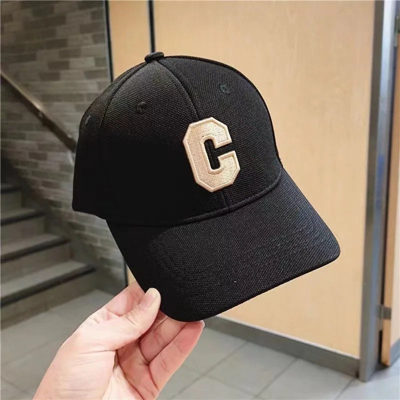 C Letter Embroidered Baseball Cap for Men and Women