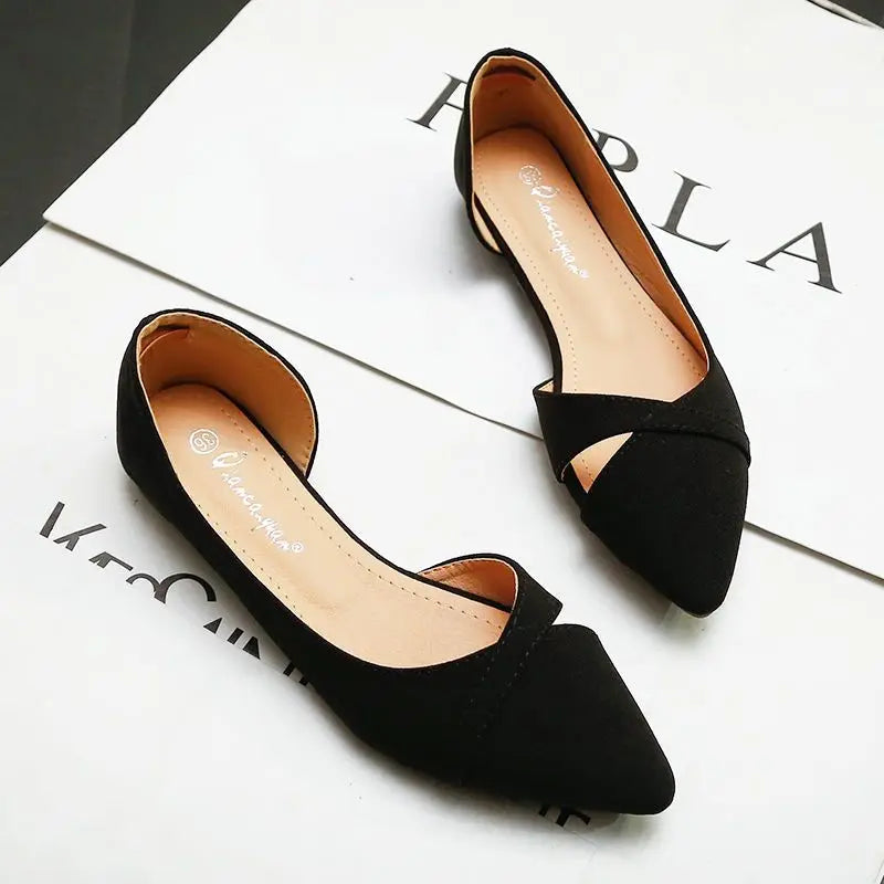 Elegant Pink Slip-On Flats for Women with Pointed Toe Size 39