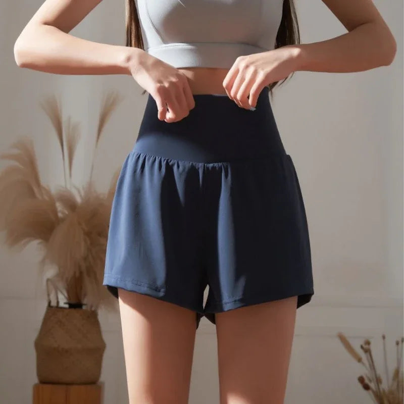 Summer Women's Cotton Blend Elastic Waist Shorts for Outdoors