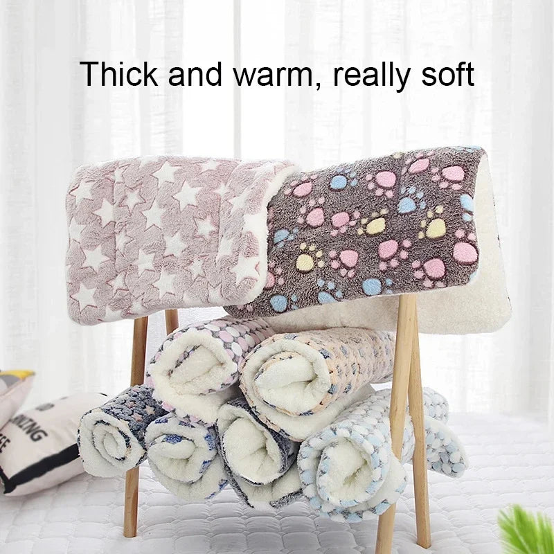 Cozy Plaid Pet Cushion for Dogs and Cats in Coral Velvet