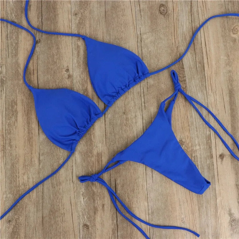 Women Sexy Bikini Set Push-up Padded Bra Two Piece Swimwear