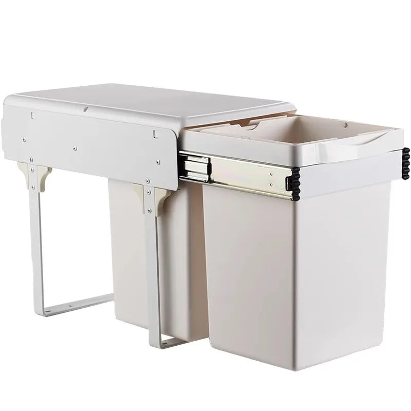 Large Rectangular Kitchen Sink Trash Can for Cabinet Use