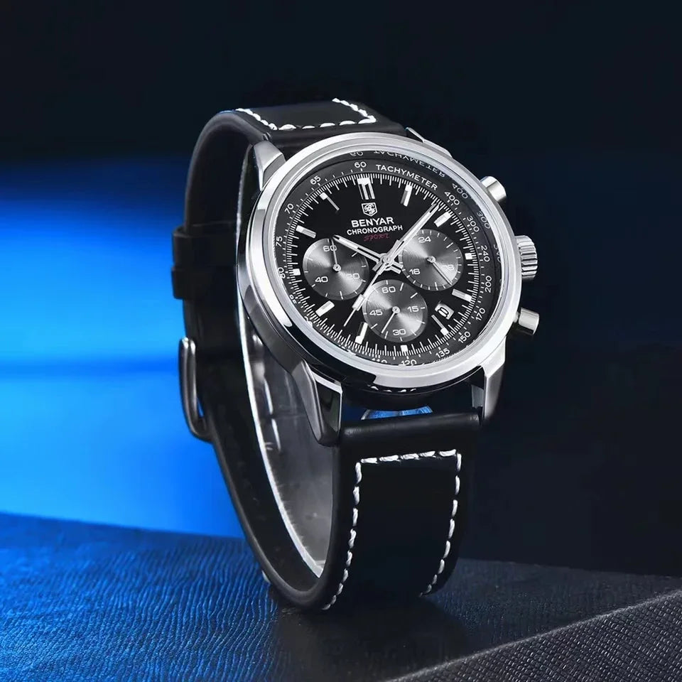 BENYAR 5188 Military Quartz Watch for Men Luxury Chronograph