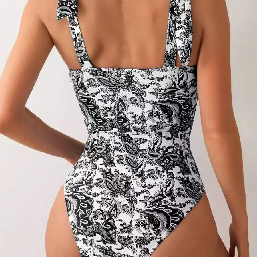 Women Sexy One-Piece Swimsuit with Adjustable Straps
