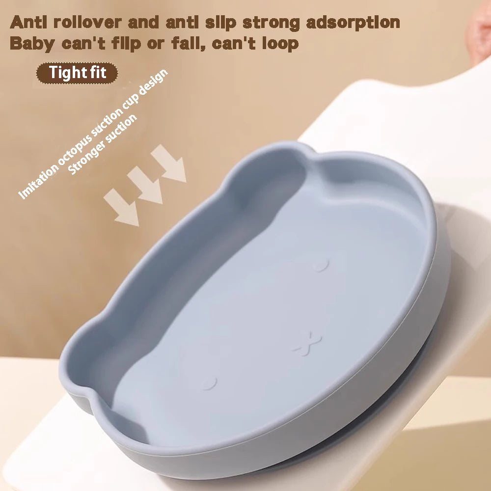 Bneseus Silicone Tableware Set for Children with Cartoon Design