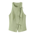 Guobioziy Women's Summer Halter Top with Bow Decoration