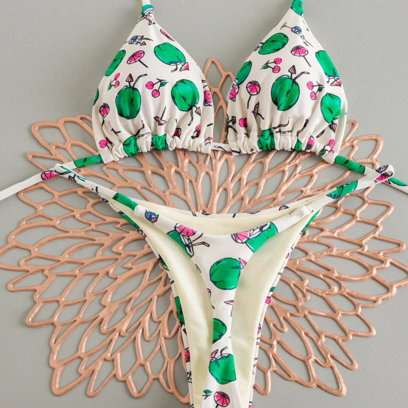 2026 Polyester Sexy Brazilian Bikini Set for Women