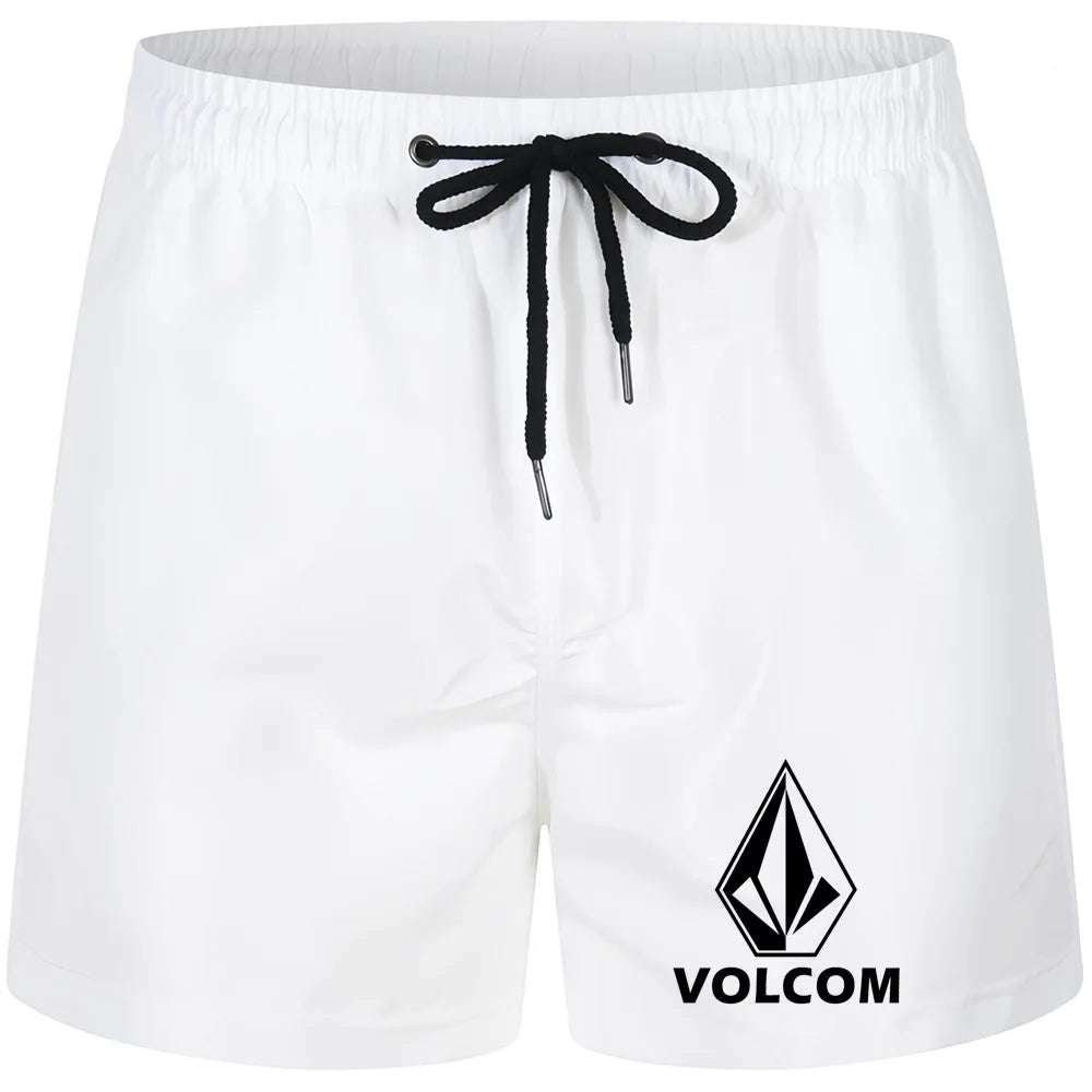 Men's Quick Drying Polyester Beach Shorts with Mesh Lining