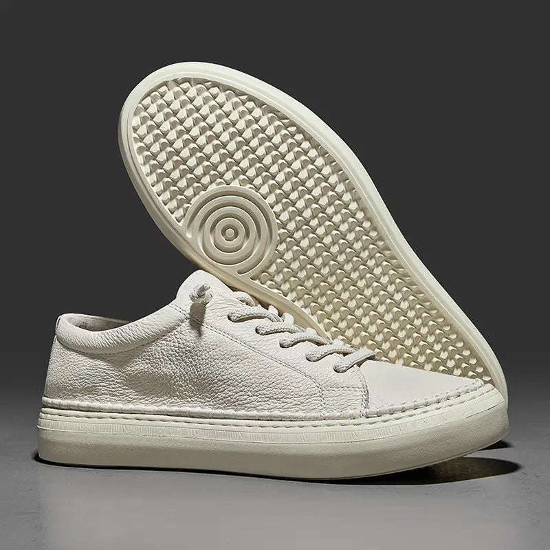 Men's shoes 2025 summer new casual versatile retro breathable men's shoes business board shoes cowhide men's shoes