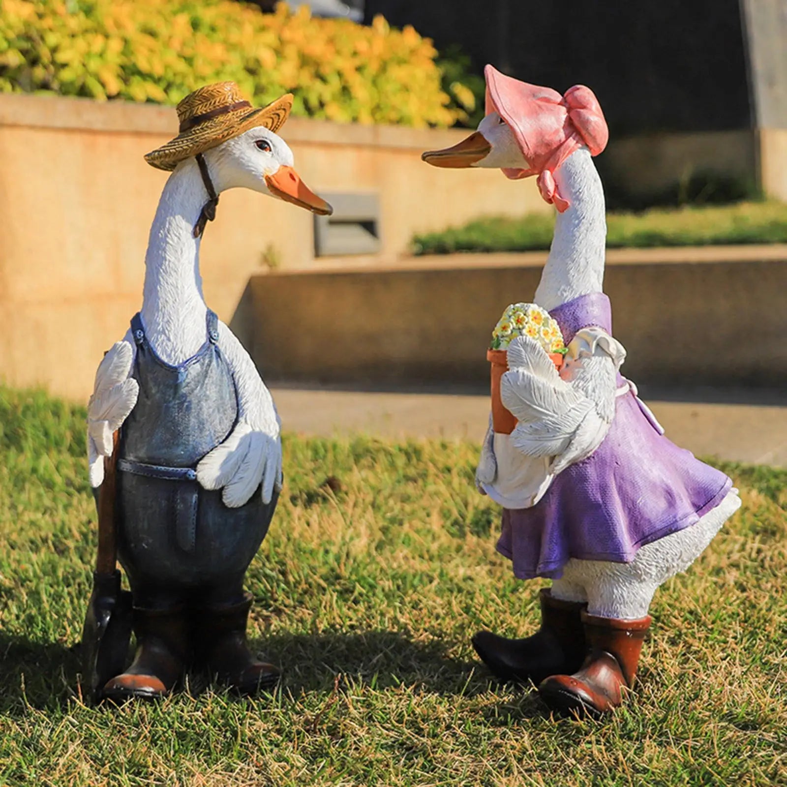 Charming Resin Duck Garden Statue for Outdoor Decor