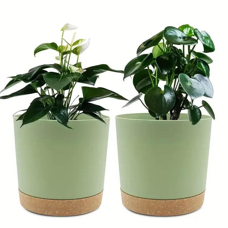 Modern Plastic Plant Pot Set for Indoor and Outdoor Use
