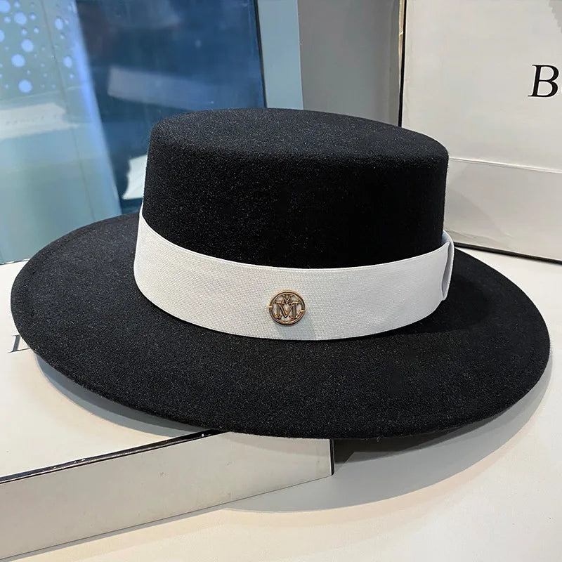 Elegant Women's Fedora Hat with Ribbon for Spring and Autumn