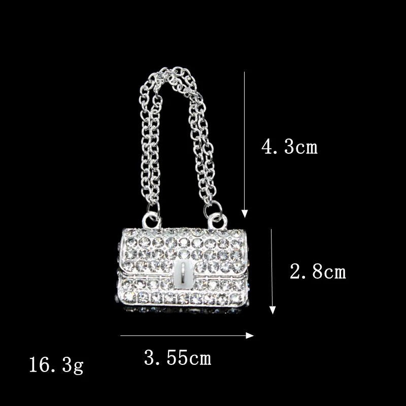 Dollhouse Miniature Metal Chain Handbag for Kids