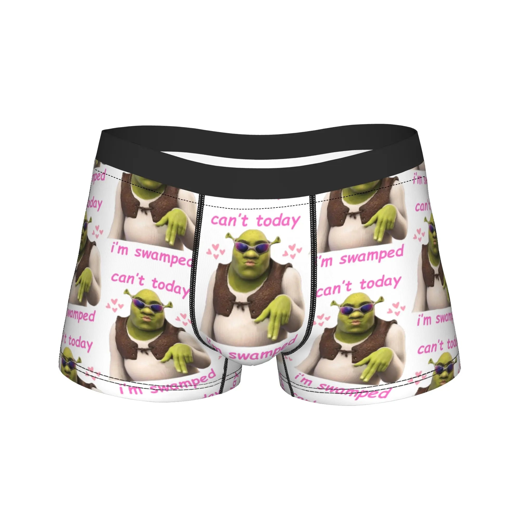 Humor Boxer Shorts for Men Cartoon Breathable Polyester M-XXL