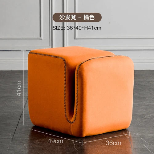 Nordic Fabric Ottoman Stool for Living Room and Hallway