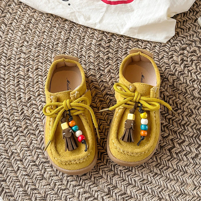 Retro Style Leather Mary Jane Shoes for Girls 3-6Y