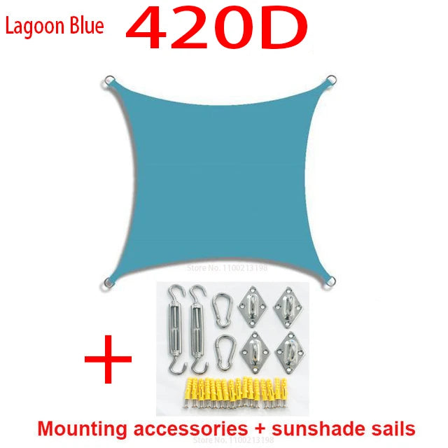 Waterproof Oxford Shade Sail for Outdoor Use, 5x4m